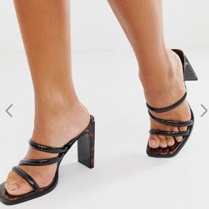 New ASOS Design Padded Heeled Sandals Women's